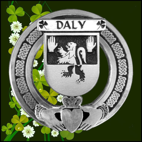 Daly Irish Claddagh Coat of Arms Badge