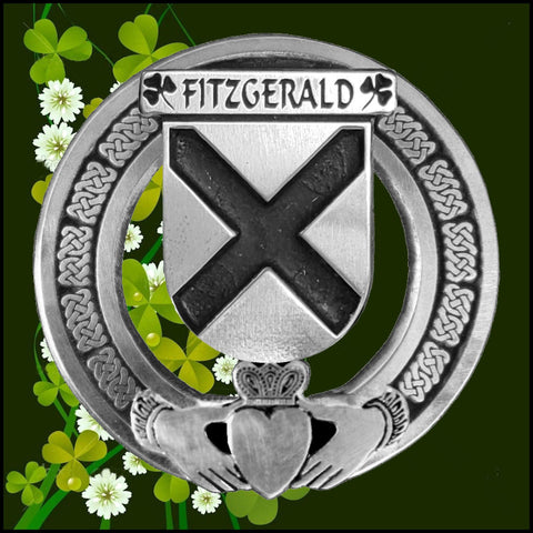 Fitzgerald Irish Claddagh Coat of Arms Badge