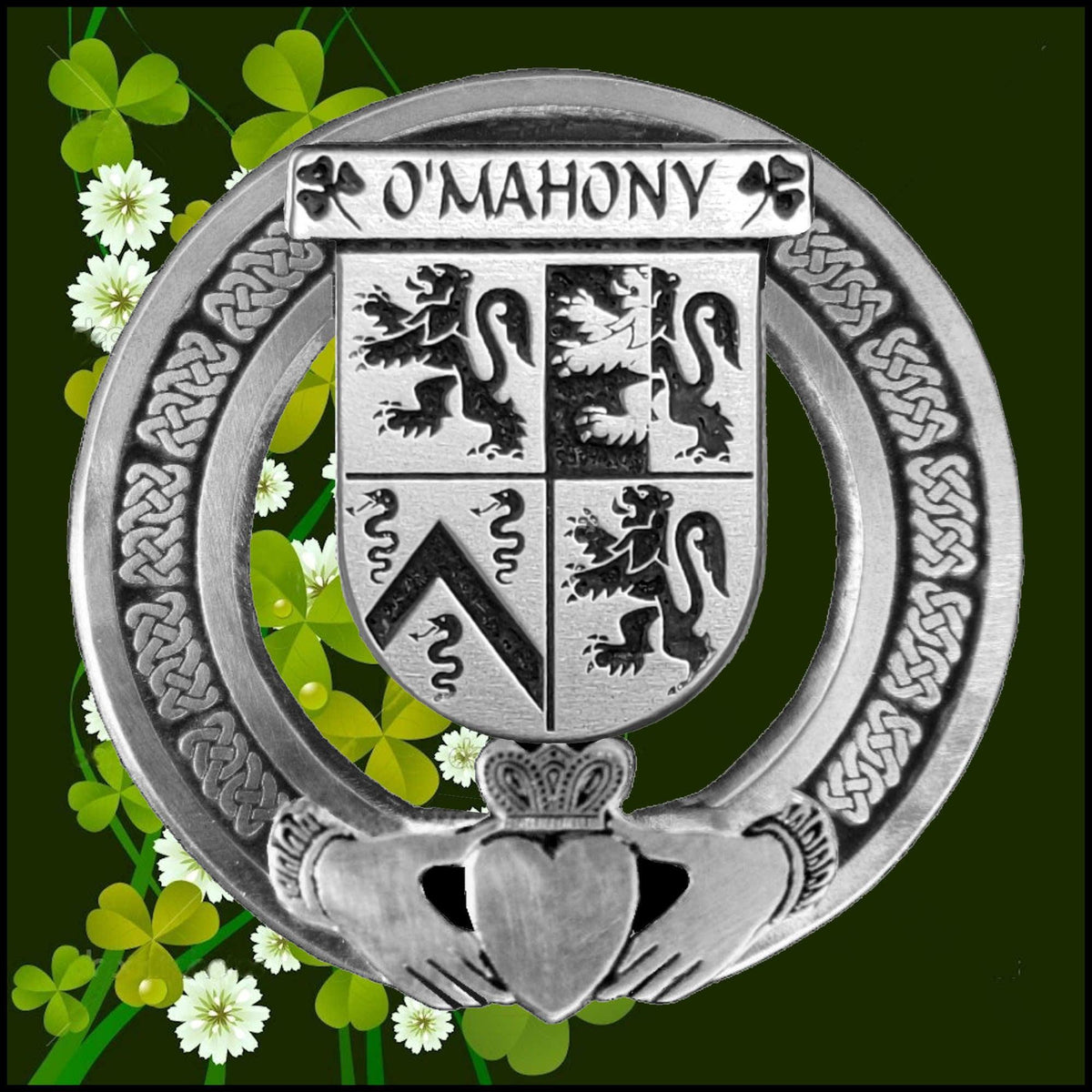 O'Mahony Irish Coat fashion of Arms Interlace Kilt Buckle