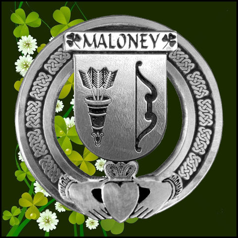 Maloney Irish Claddagh Coat of Arms Badge