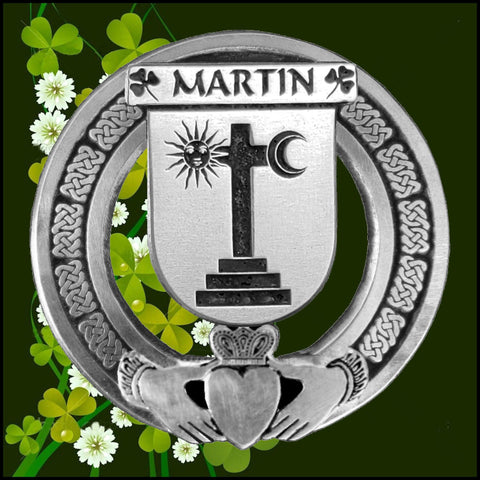 Martin Irish Claddagh Coat of Arms Badge
