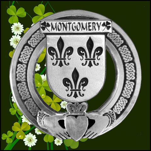 Montgomery  Irish Claddagh Coat of Arms Badge