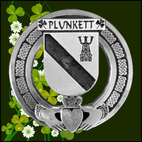 Plunkett Irish Claddagh Coat of Arms Badge