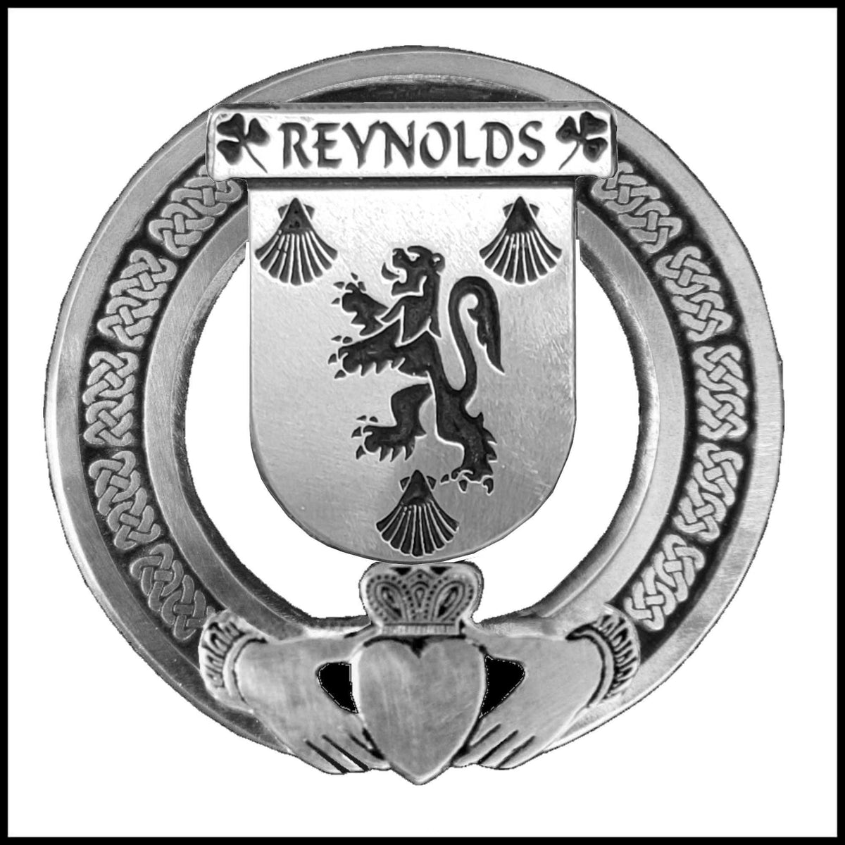 Reynolds Irish Coat shops of Arms Disk Loop Tie Bar ~ Sterling silver