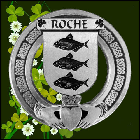 Roche Irish Claddagh Coat of Arms Badge
