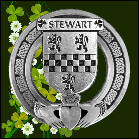 Stewart Irish Claddagh Coat of Arms Badge