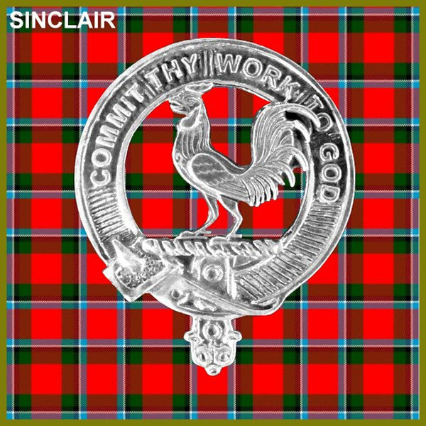 Sinclair Scottish Clan Badge Sporran, Leather
