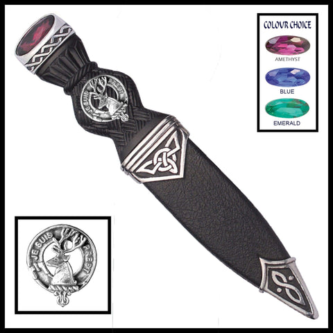 Fraser Interlace Clan Crest Sgian Dubh, Scottish Knife