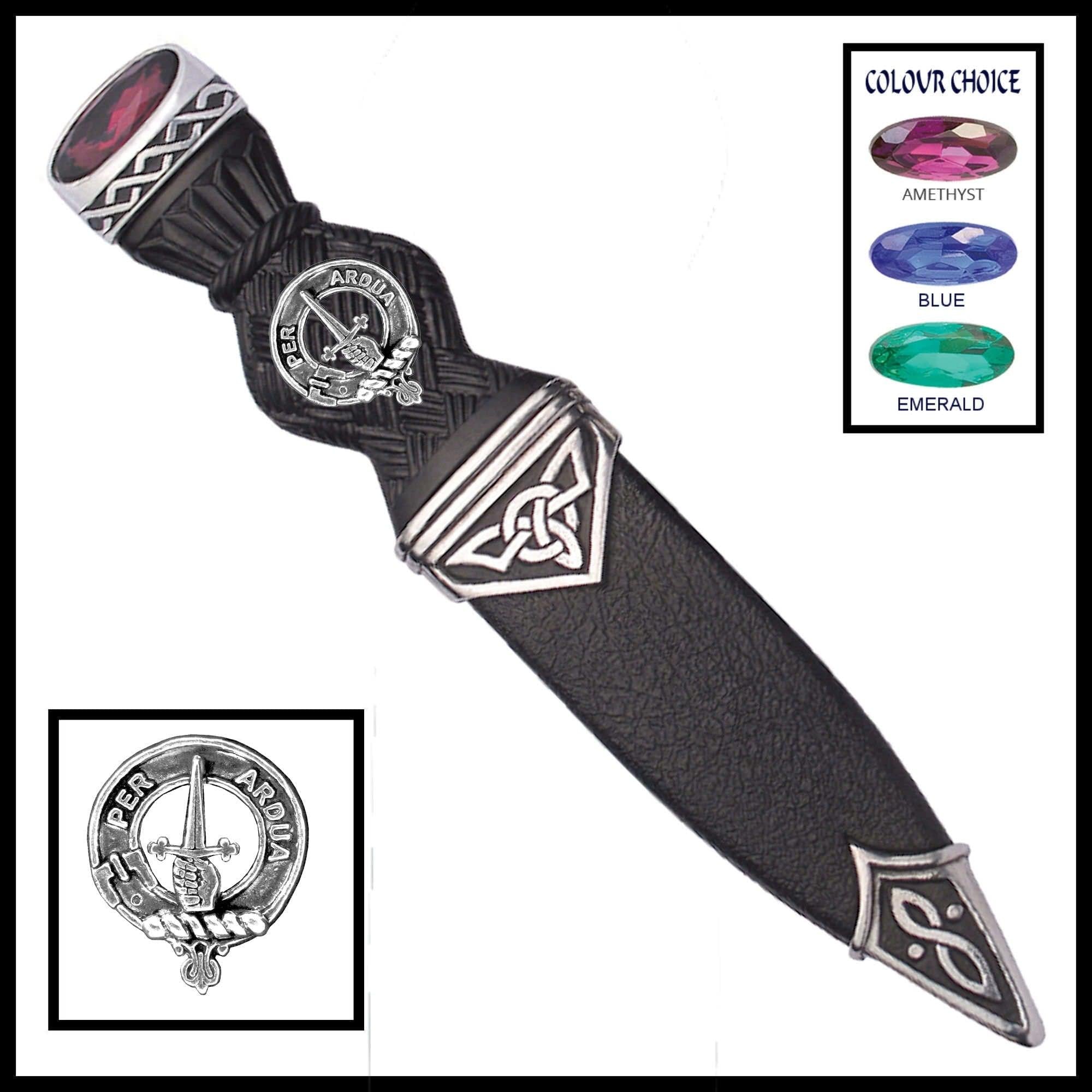 MacIntyre  Interlace Clan Crest Sgian Dubh, Scottish Knife