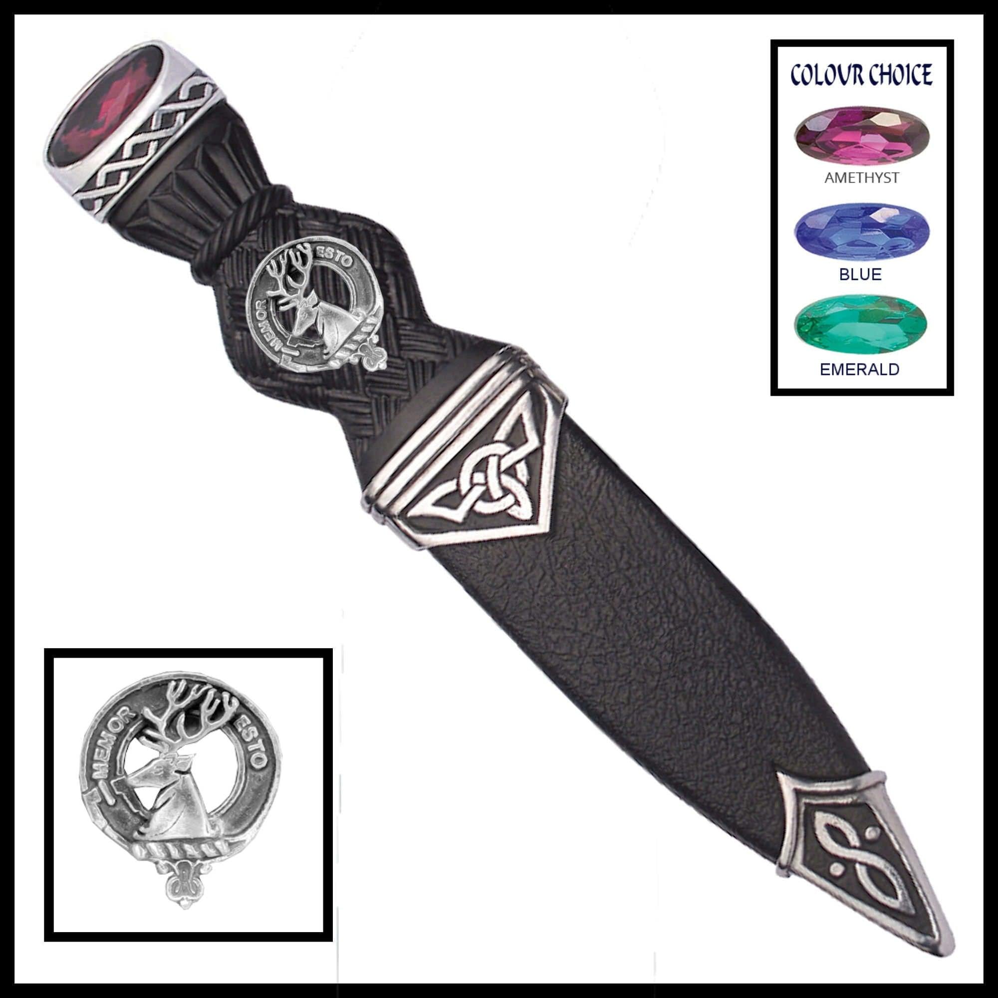 MacPhail Interlace Clan Crest Sgian Dubh, Scottish Knife