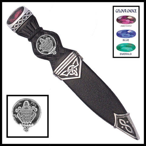 Ogilvie Interlace Clan Crest Sgian Dubh, Scottish Knife