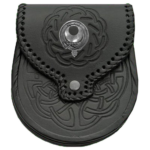 Durie Scottish Clan Badge Sporran, Leather