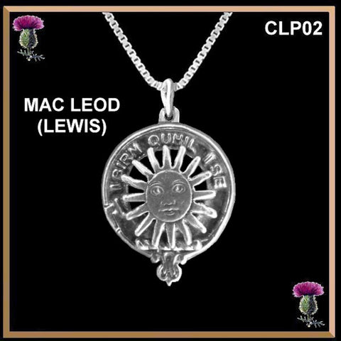 MacLeod (Lewis) Clan Crest Pendant, Scottish Necklace CLP02