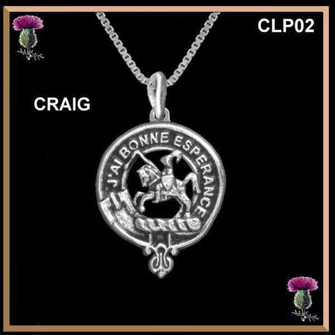 Craig  Clan Crest Scottish Pendant CLP02