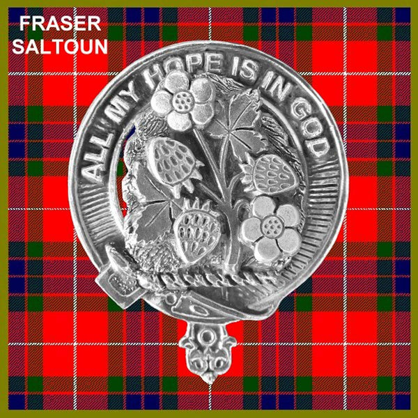 Fraser Saltoun Clan Crest Interlace Kilt Belt Buckle