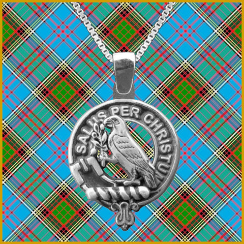 Abernethy Large 1" Scottish Clan Crest Pendant - Sterling Silver