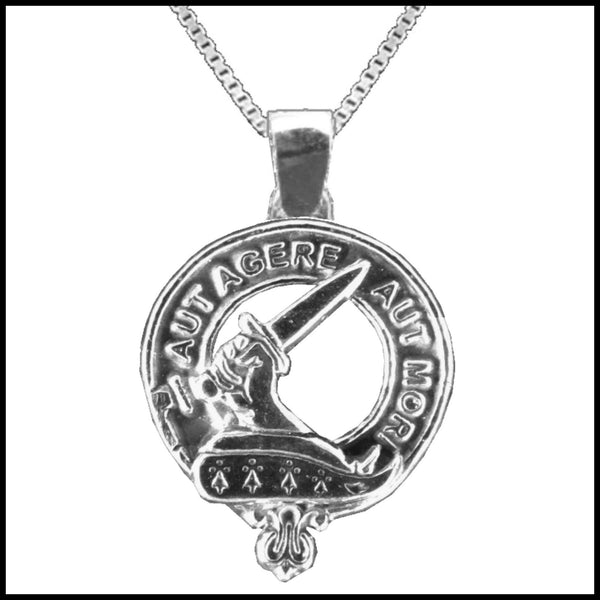 Barclay Large 1" Scottish Clan Crest Pendant - Sterling Silver