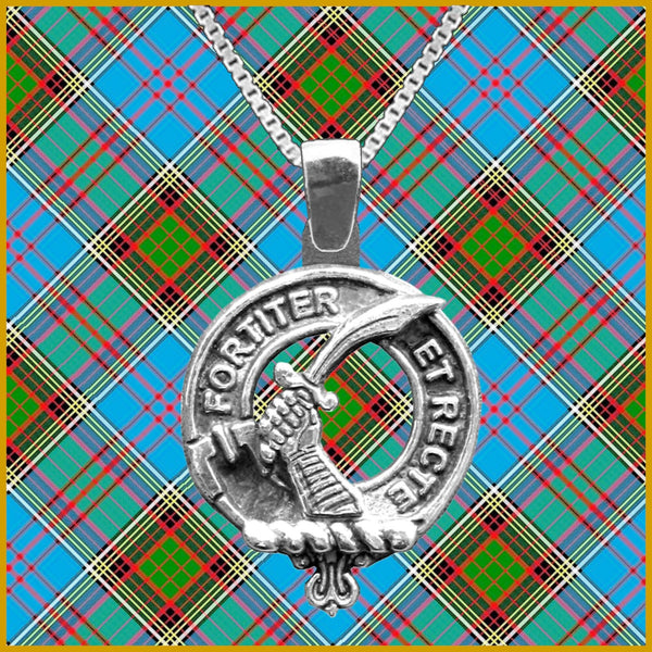 Elliott Large 1" Scottish Clan Crest Pendant - Sterling Silver