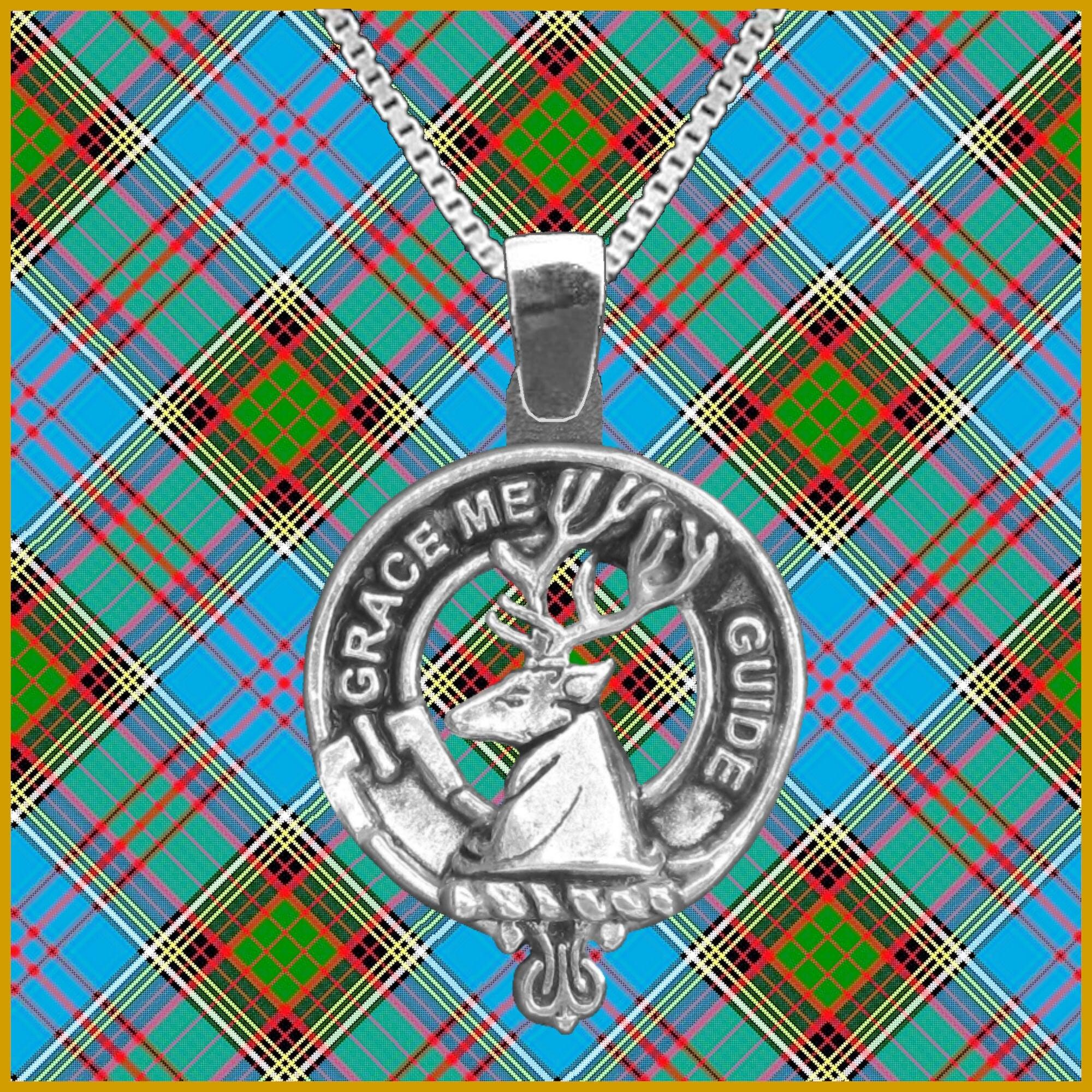 Forbes Large 1" Scottish Clan Crest Pendant - Sterling Silver