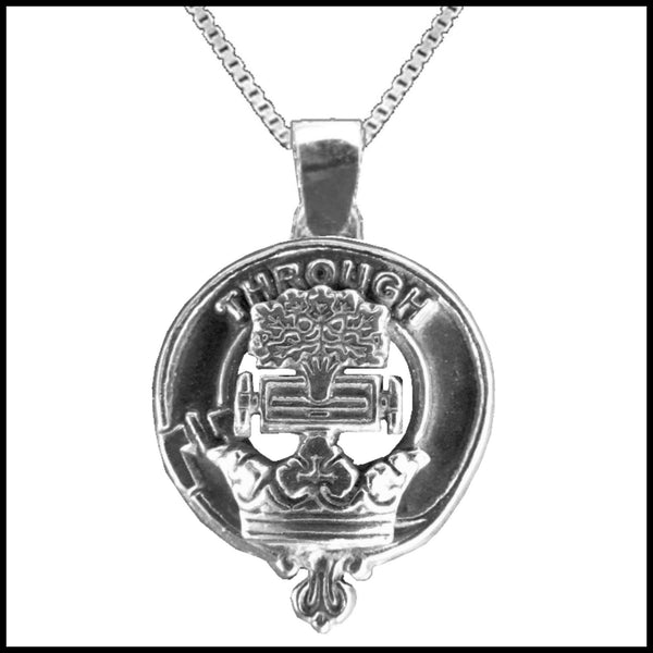 Hamilton Large 1" Scottish Clan Crest Pendant - Sterling Silver