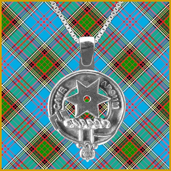Jardine Large 1" Scottish Clan Crest Pendant - Sterling Silver