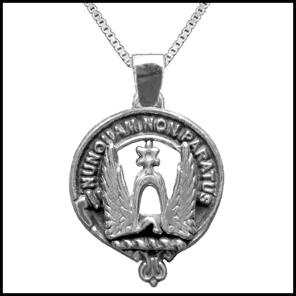 Johnston Large 1" Scottish Clan Crest Pendant - Sterling Silver