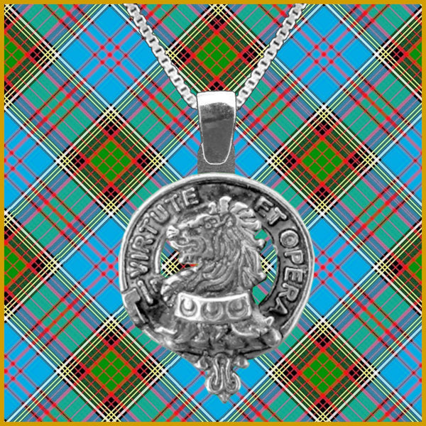 Pentland Large 1" Scottish Clan Crest Pendant - Sterling Silver