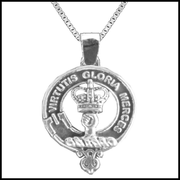 Robertson Large 1" Scottish Clan Crest Pendant - Sterling Silver