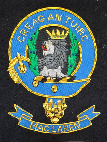 MacLaren Scottish Clan Embroidered Crest