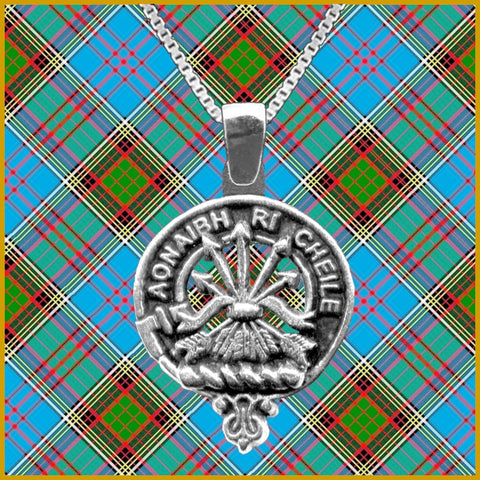 Cameron Large 1" Scottish Clan Crest Pendant - Sterling Silver