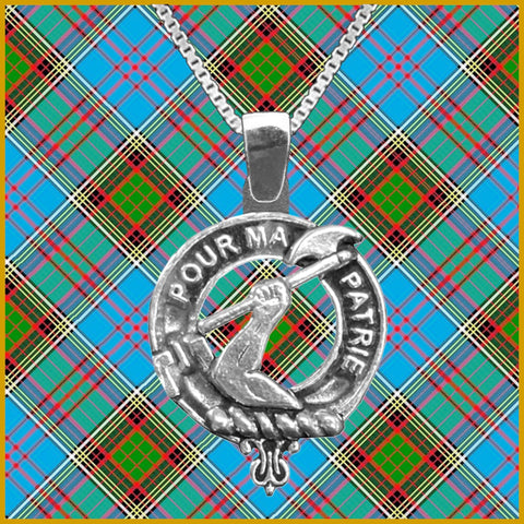 Cooper Large 1" Scottish Clan Crest Pendant - Sterling Silver