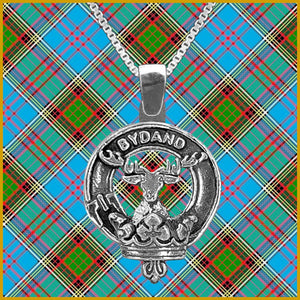 Gordon Large 1" Scottish Clan Crest Pendant - Sterling Silver