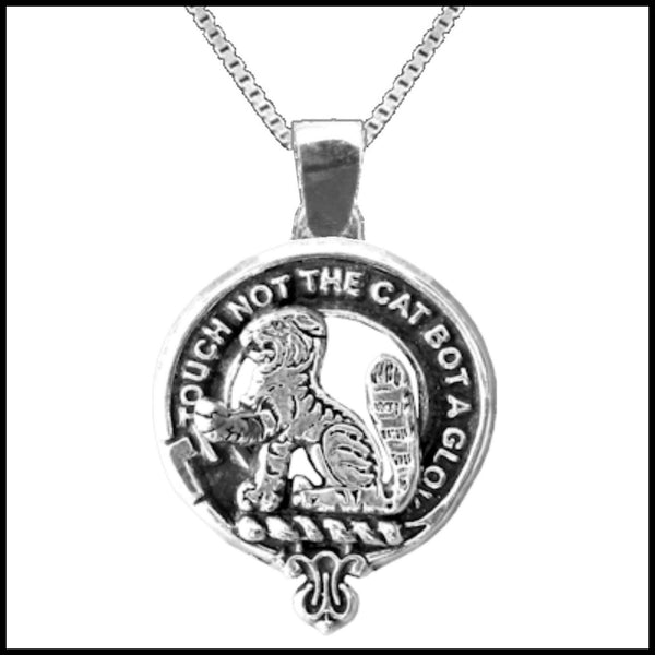 Gow Large 1" Scottish Clan Crest Pendant - Sterling Silver
