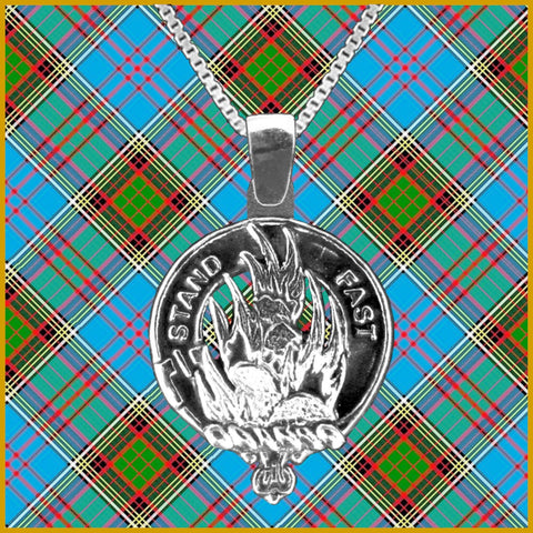 Grant Large 1" Scottish Clan Crest Pendant - Sterling Silver