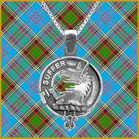 Haldane Large 1" Scottish Clan Crest Pendant - Sterling Silver