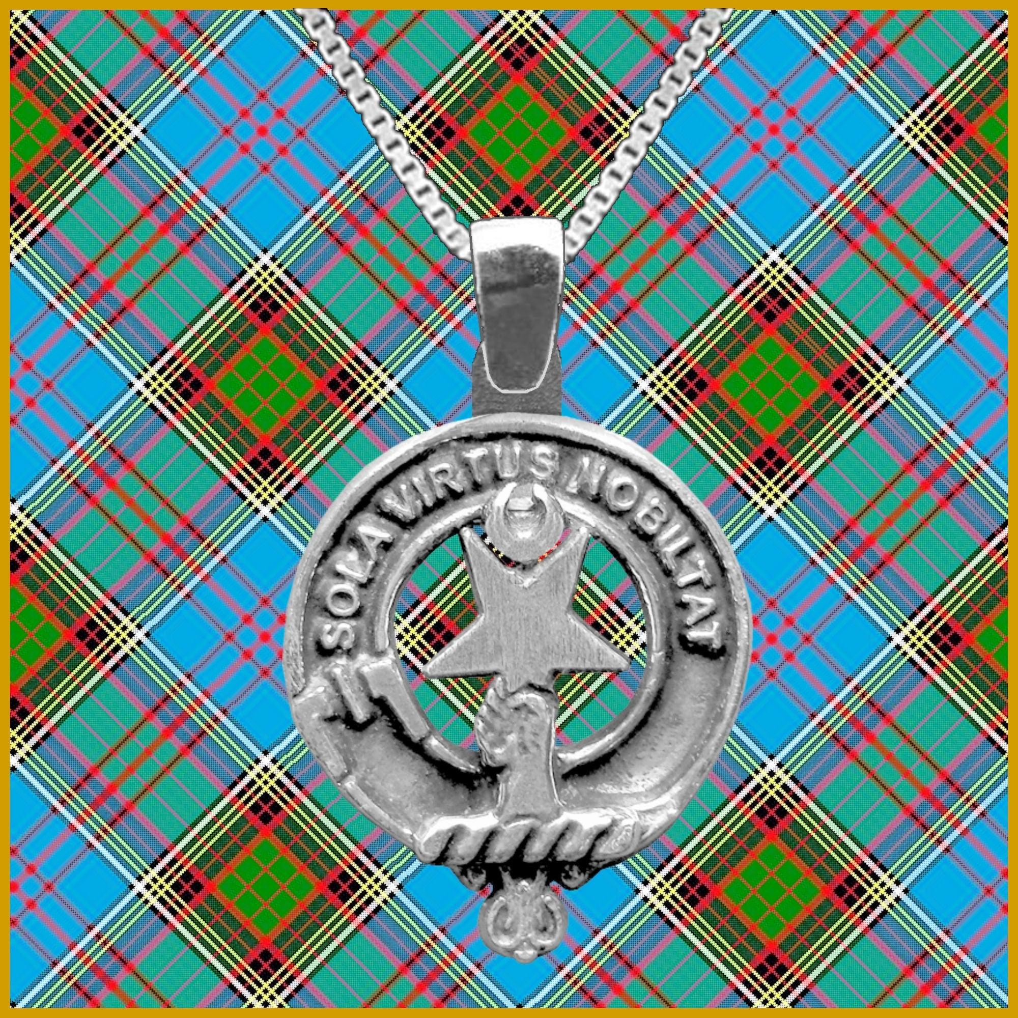 Henderson Large 1" Scottish Clan Crest Pendant - Sterling Silver