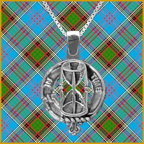 Houston Large 1" Scottish Clan Crest Pendant - Sterling Silver