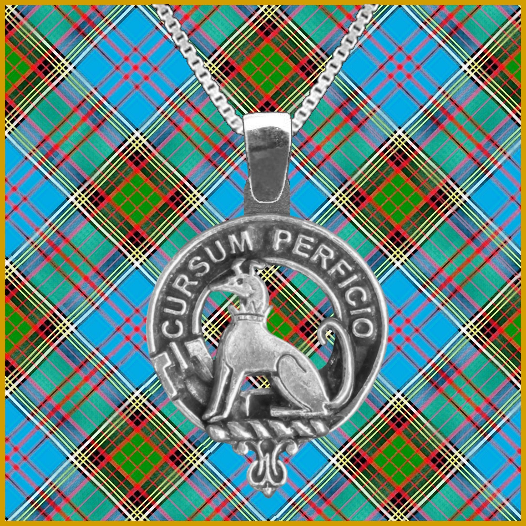 Hunter Large 1" Scottish Clan Crest Pendant - Sterling Silver