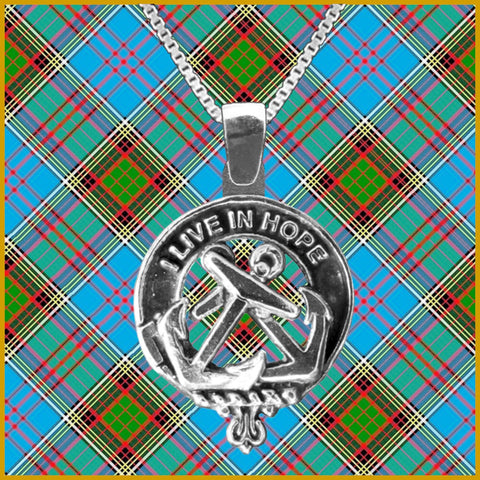 Kinnear Large 1" Scottish Clan Crest Pendant - Sterling Silver