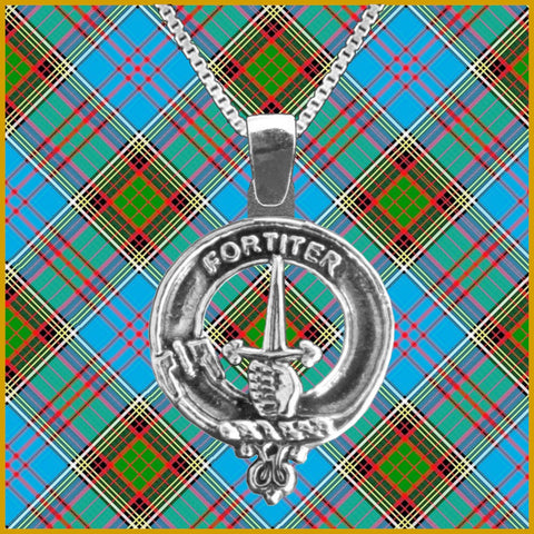 MacAlister Large 1" Scottish Clan Crest Pendant - Sterling Silver