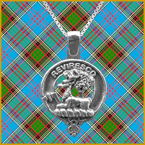 Maxwell Large 1" Scottish Clan Crest Pendant - Sterling Silver