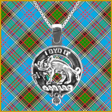 Nisbet Large 1" Scottish Clan Crest Pendant - Sterling Silver