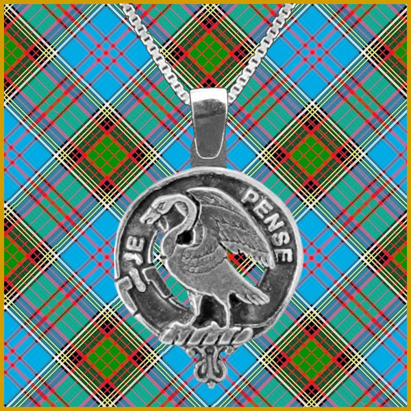 Wemyss Large 1" Scottish Clan Crest Pendant - Sterling Silver