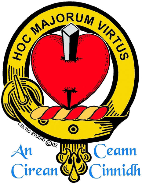 Logan Clan Crest Celtic Interlace Disk Pendant, Scottish Family Crest  ~ CLP06
