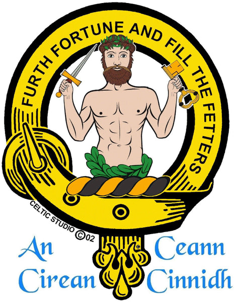 Murray Athol Clan Crest Celtic Interlace Disk Pendant, Scottish Family Crest  ~ CLP06