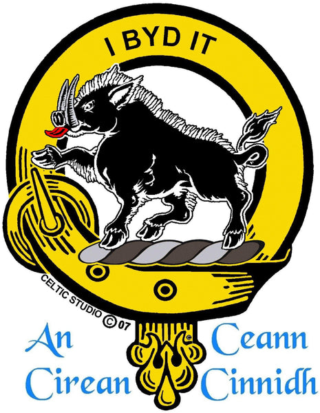 Nisbet Clan Crest Celtic Interlace Disk Pendant, Scottish Family Crest  ~ CLP06