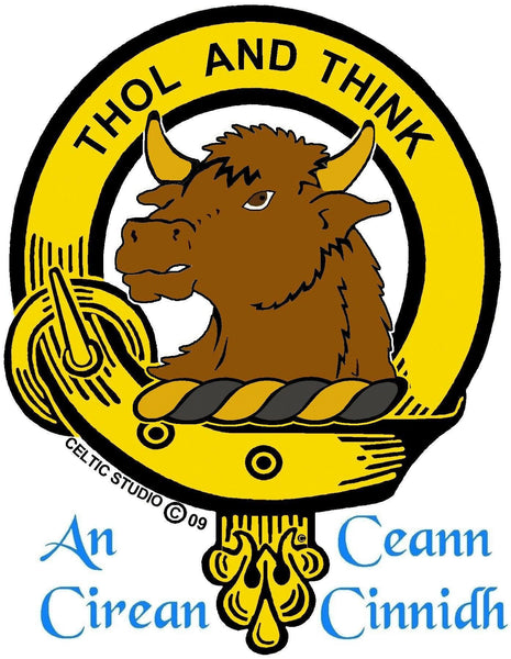 Tweedie Clan Crest Celtic Interlace Disk Pendant, Scottish Family Crest  ~ CLP06