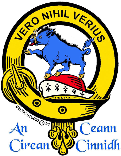 Weir Clan Crest Celtic Interlace Disk Pendant, Scottish Family Crest  ~ CLP06