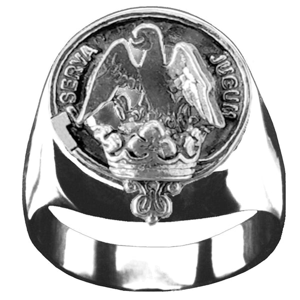 Hay Scottish Clan Crest Ring GC100  ~  Sterling Silver and Karat Gold