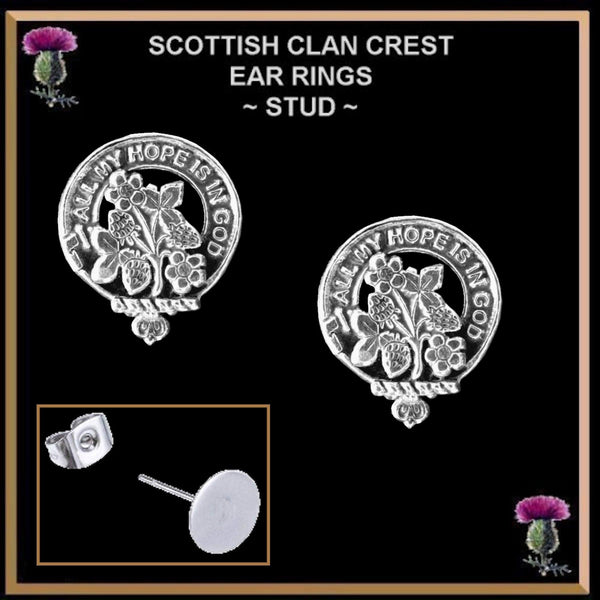 Fraser Saltoun Clan Crest Earrings